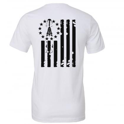 Oilfield Oil Rig American Flag T-shirt / Oil Rig..