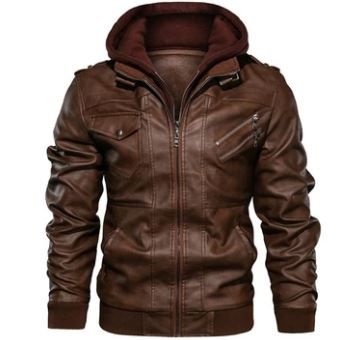 New Men's Leather Jackets Autumn Ca..