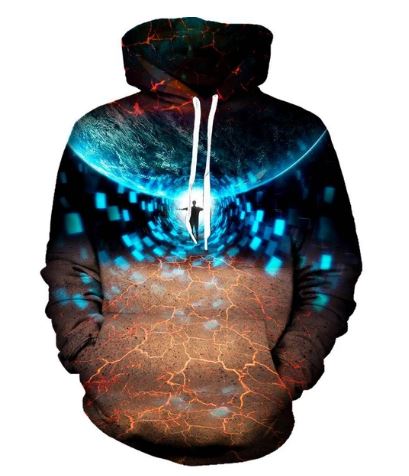 3d Men Touch Planet Print Fashion Stylish Hood For Mens,3d Printed Hood ...