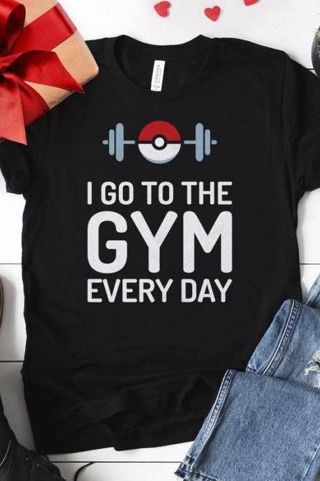 Pokemon Shirt I Go To The Gym Everyday. Christmas Pokemon Go Funny Pokemon Gym Shirt. Pokemon Christmas Shirt. Pokemon Christmas Gift.